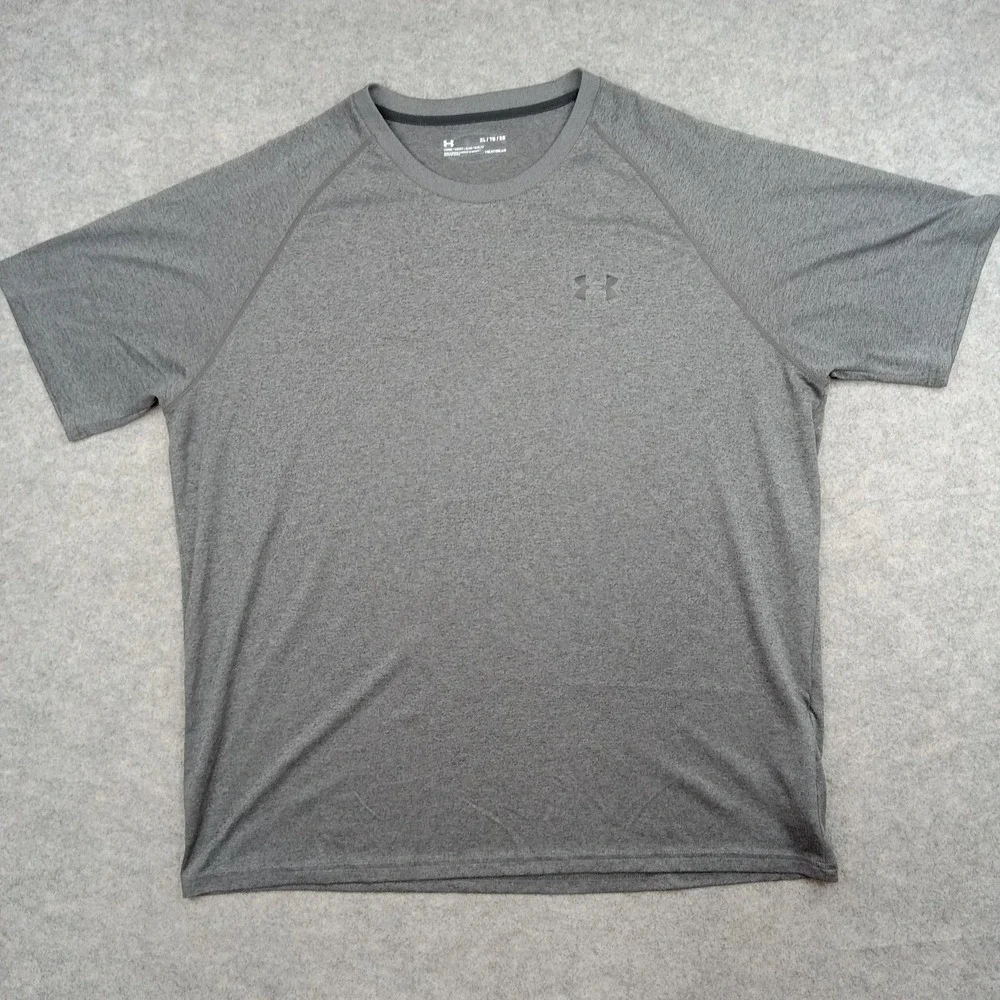 Under Armour Shirt Mens XL Gray HeatGear Raglan Short Sleeve Athletic Top Gym‎